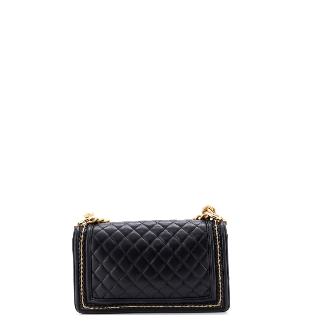 Boy Flap Bag Quilted Lambskin with Chain Detail Old Medium