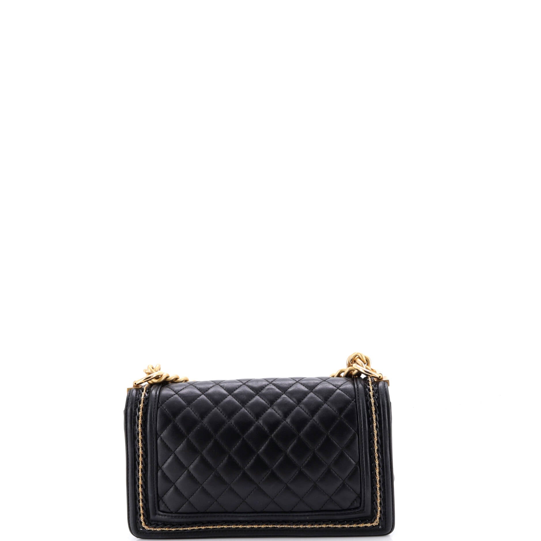 Boy Flap Bag Quilted Lambskin with Chain Detail Old Medium