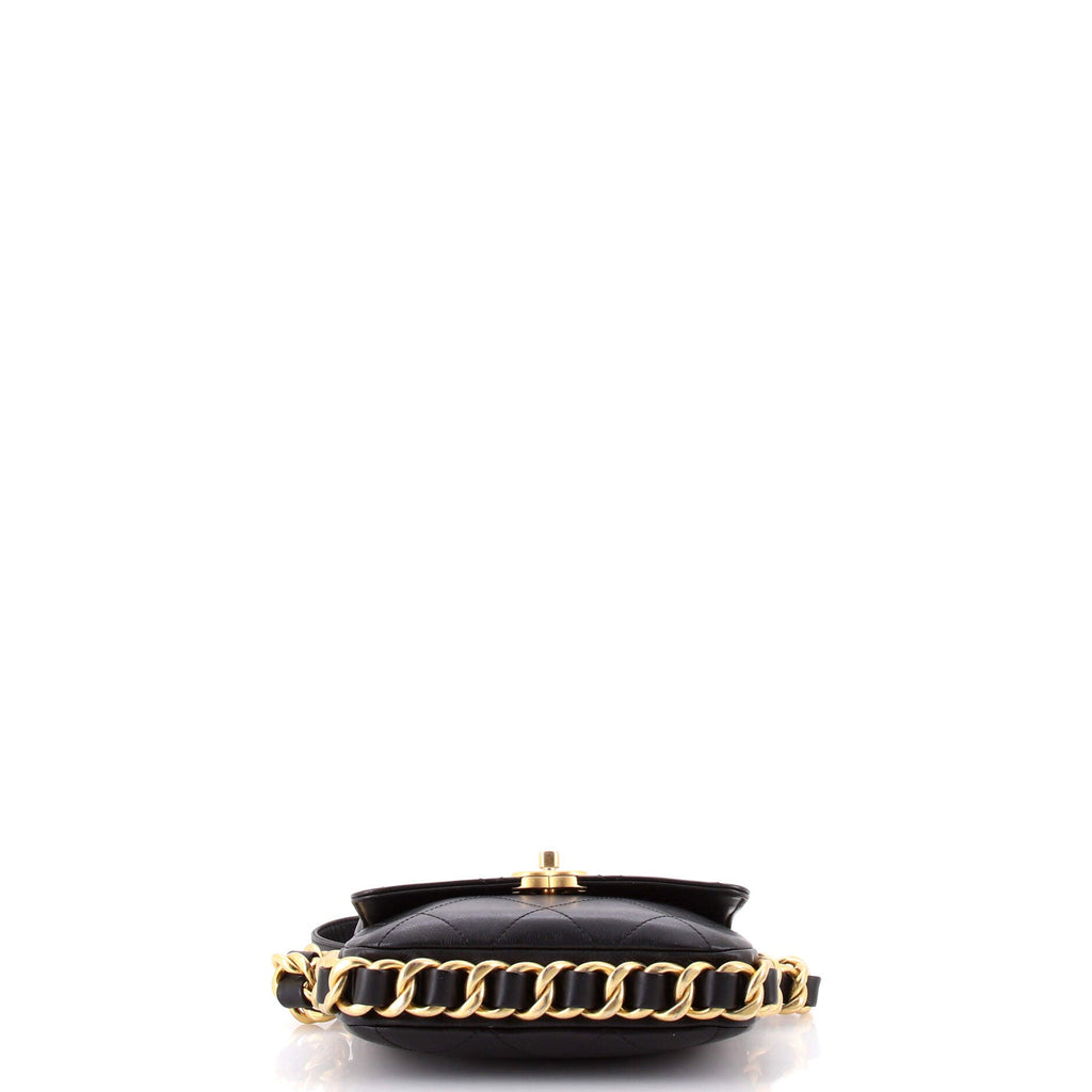 Framing Chain Flap Bag Quilted Calfskin Small