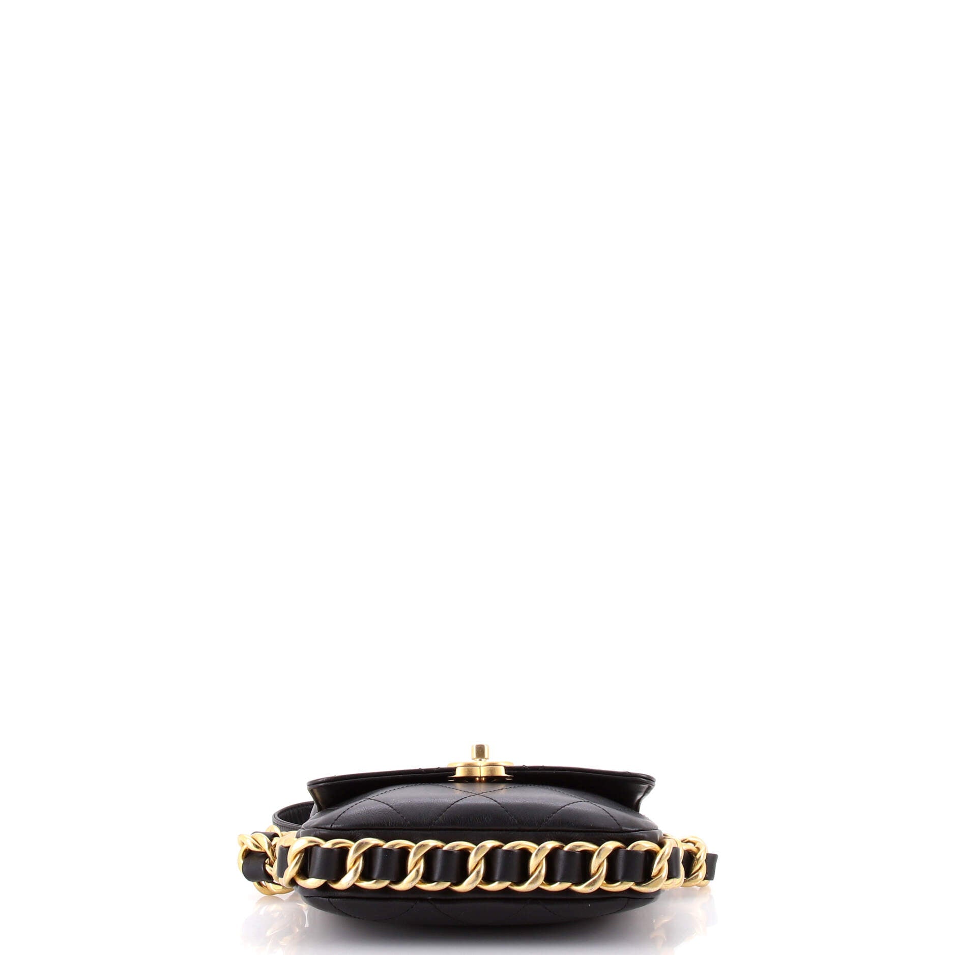 Framing Chain Flap Bag Quilted Calfskin Small