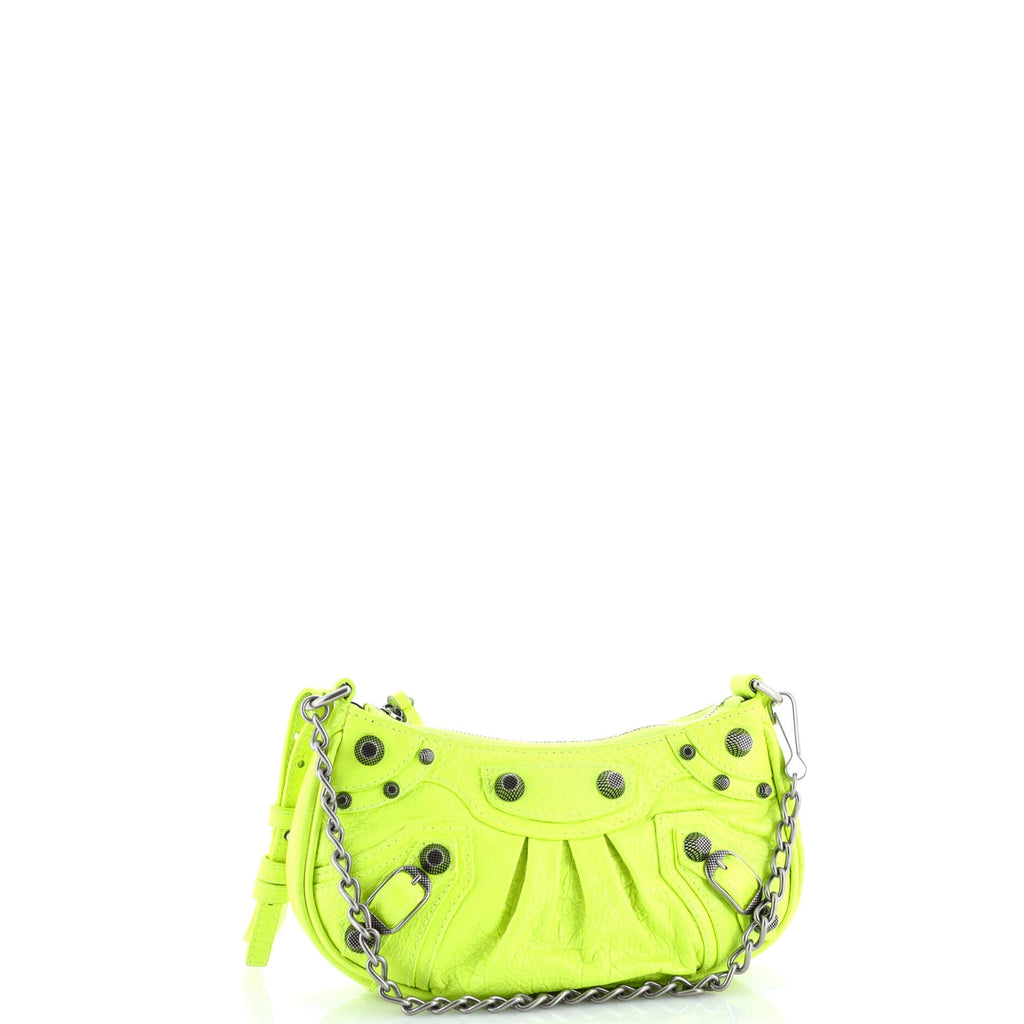 Le Cagole Giant Studs Shoulder Bag Leather Mini