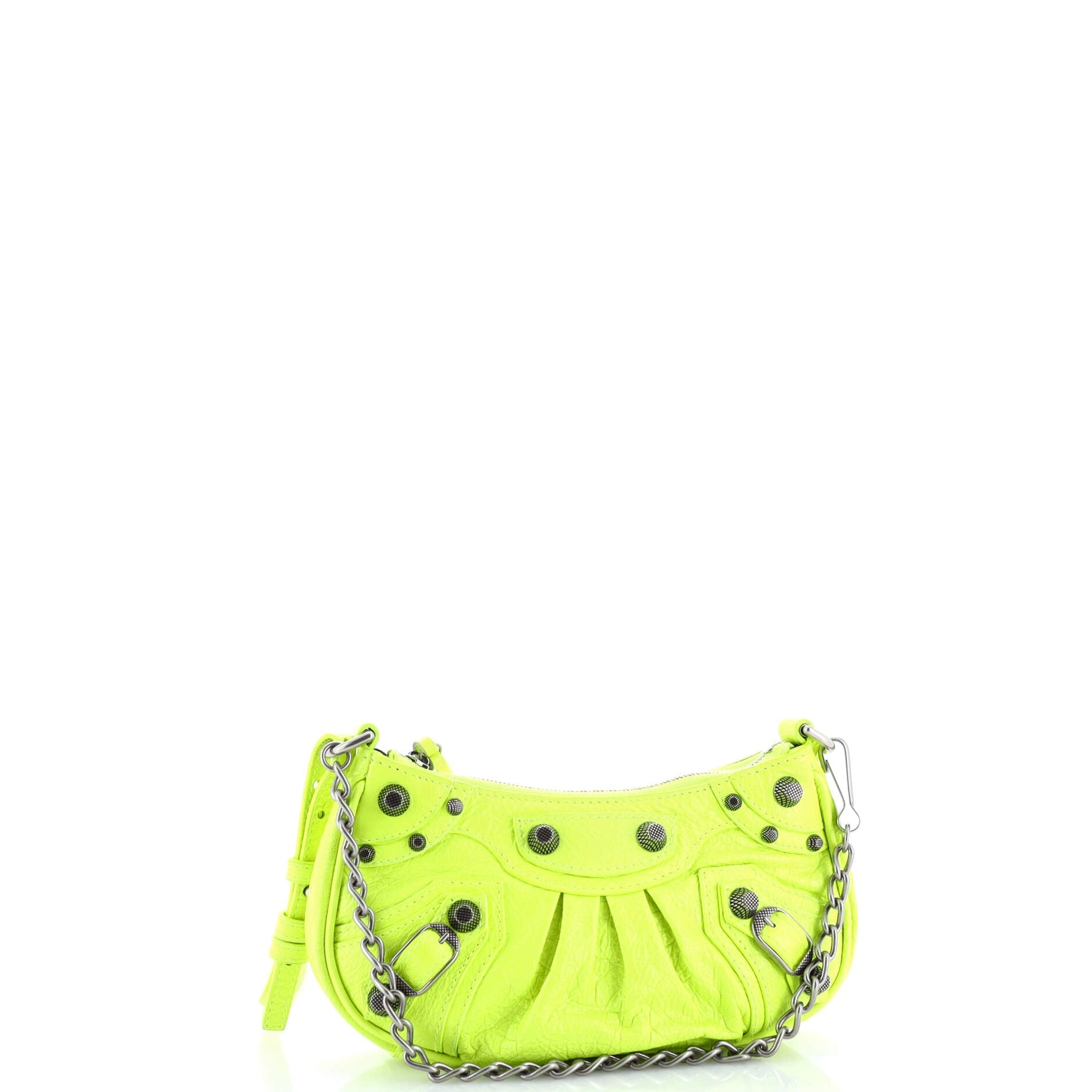 Le Cagole Giant Studs Shoulder Bag Leather Mini