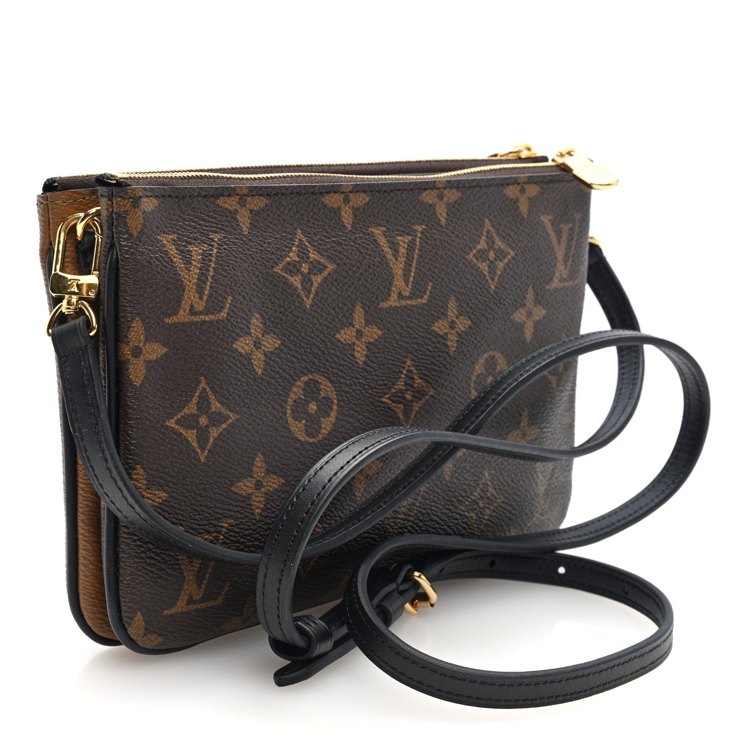 Reverse Monogram Giant Double Zip Pochette