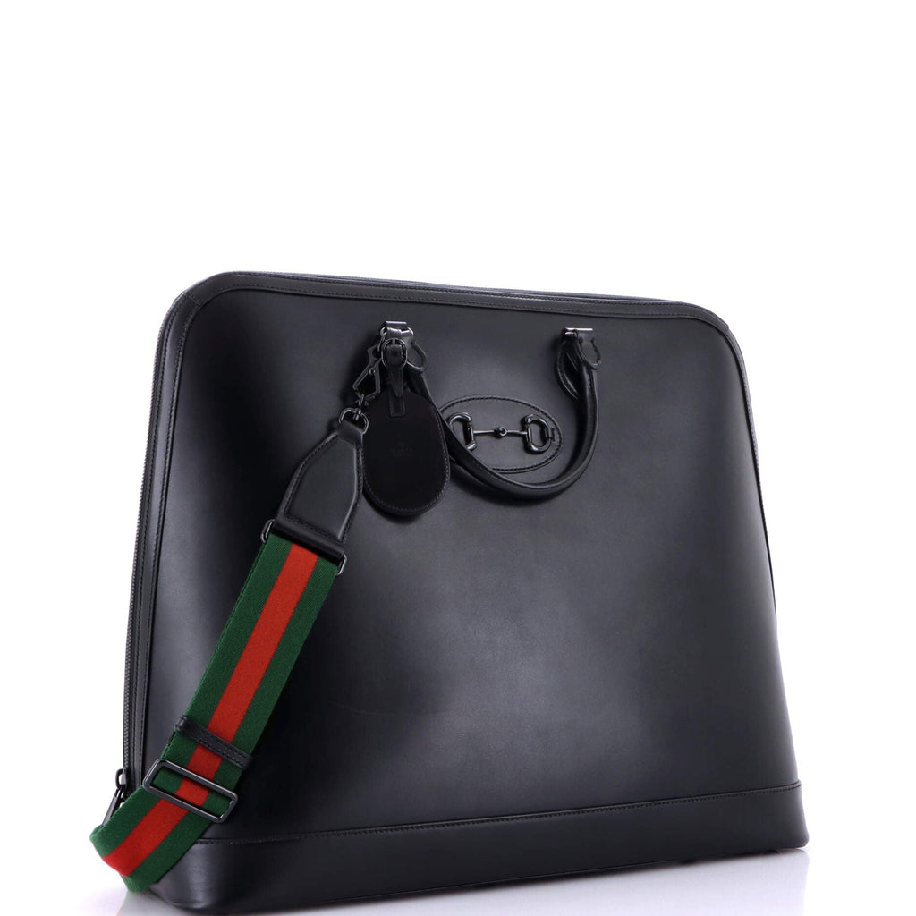 Horsebit 1955 Web Duffle Bag Leather Large