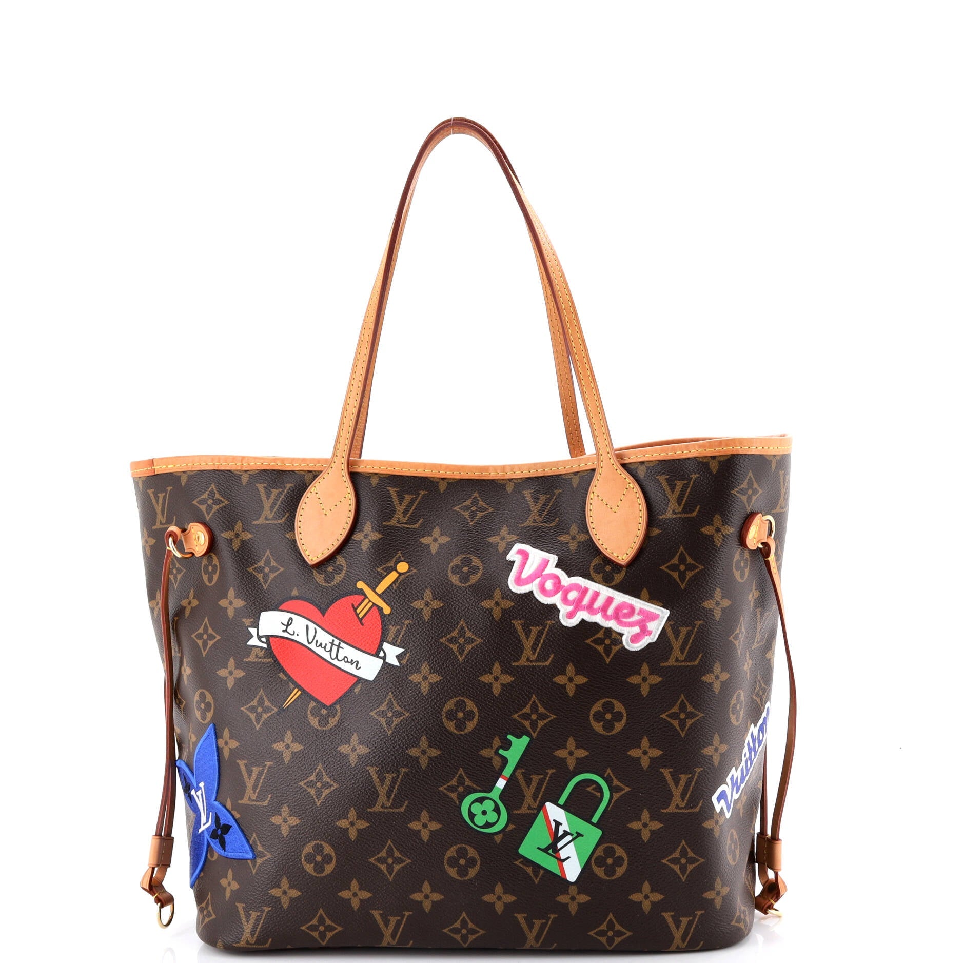Neverfull NM Tote Limited Edition Patches Monogram Canvas MM