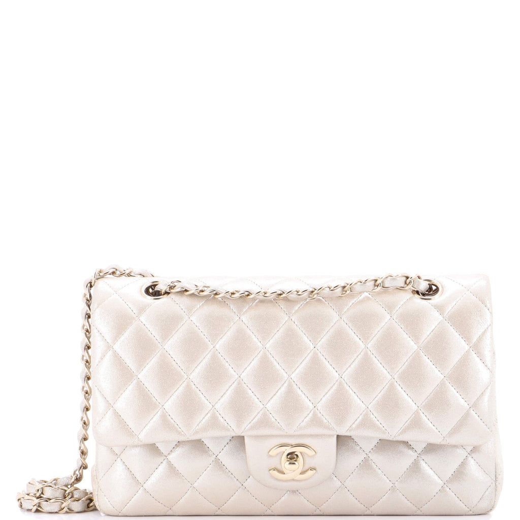 Classic Double Flap Bag Quilted Metallic Lambskin Medium