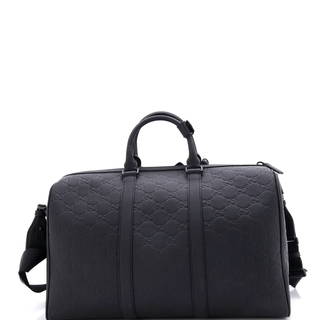 Convertible Duffle Bag GG Rubber Effect Leather Medium