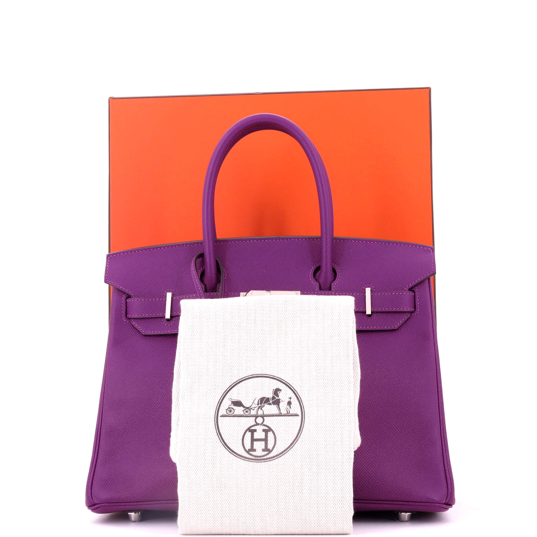 Birkin Handbag Anemone Epsom with Palladium Hardware 30