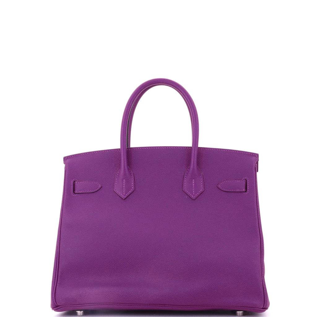 Birkin Handbag Anemone Epsom with Palladium Hardware 30