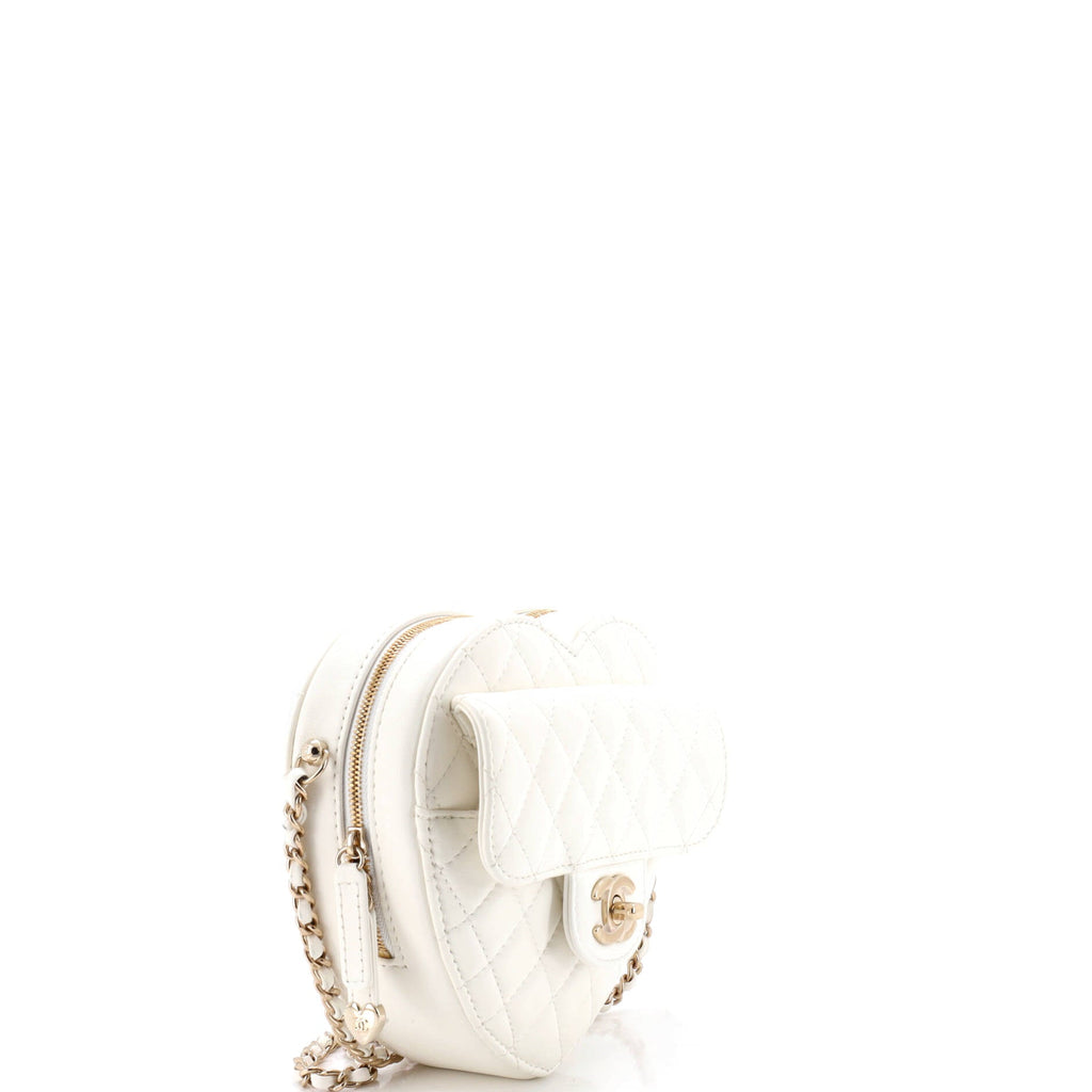 CC in Love Heart Bag Quilted Lambskin