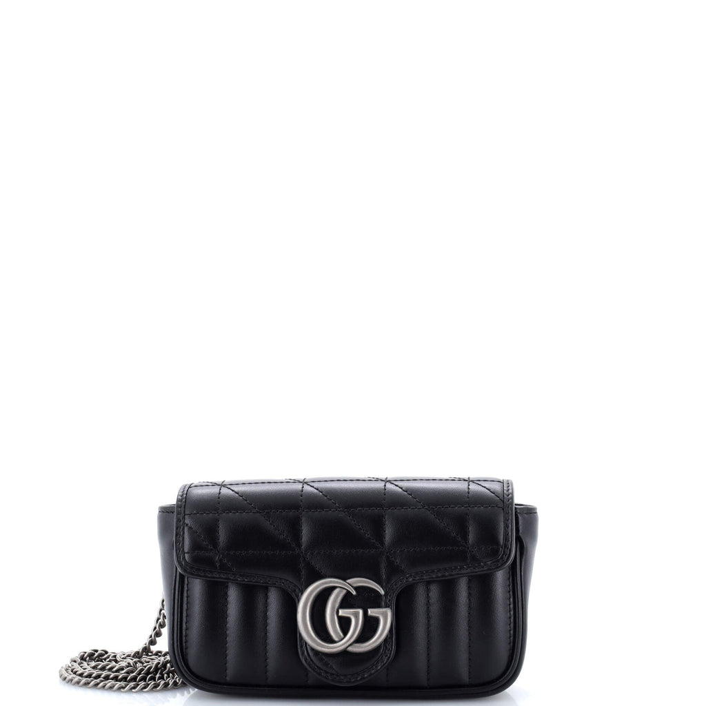 GG Marmont Flap Bag Mixed Matelasse Leather Super Mini