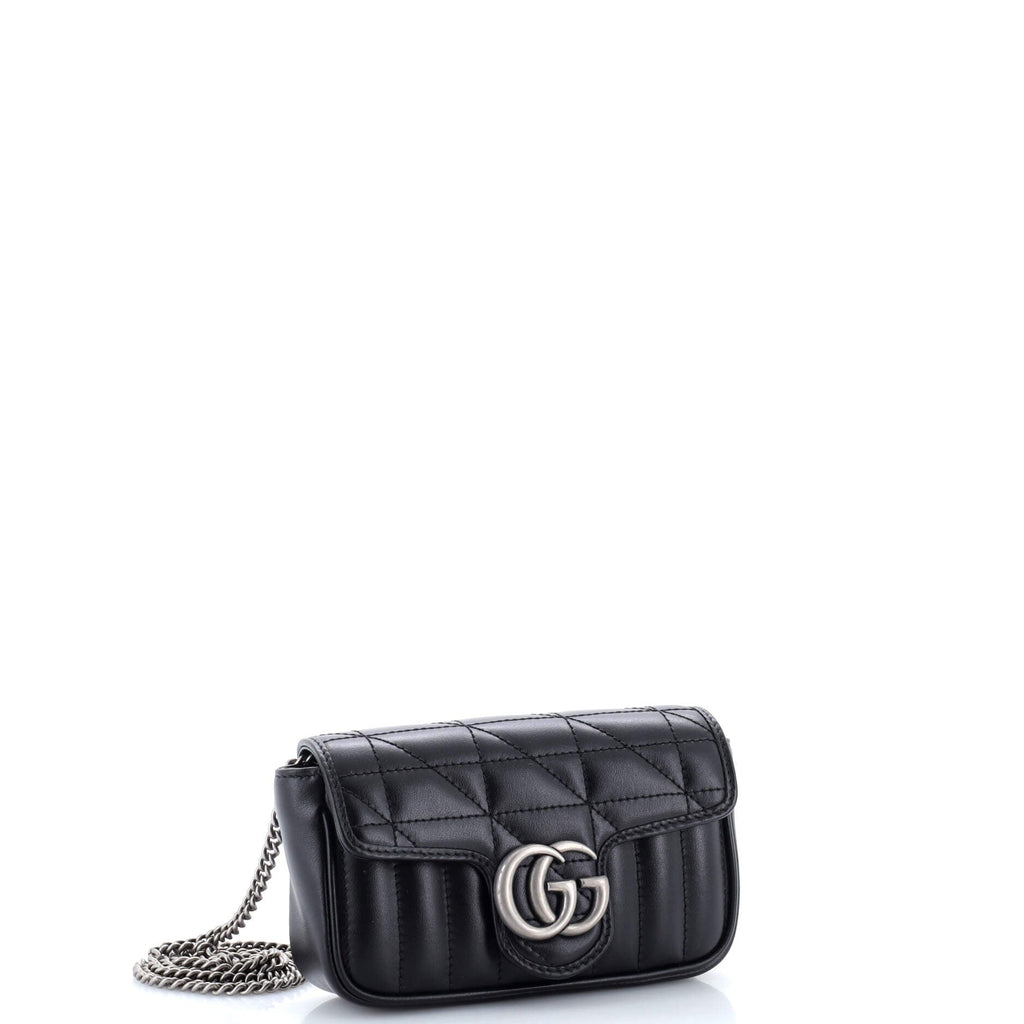 GG Marmont Flap Bag Mixed Matelasse Leather Super Mini