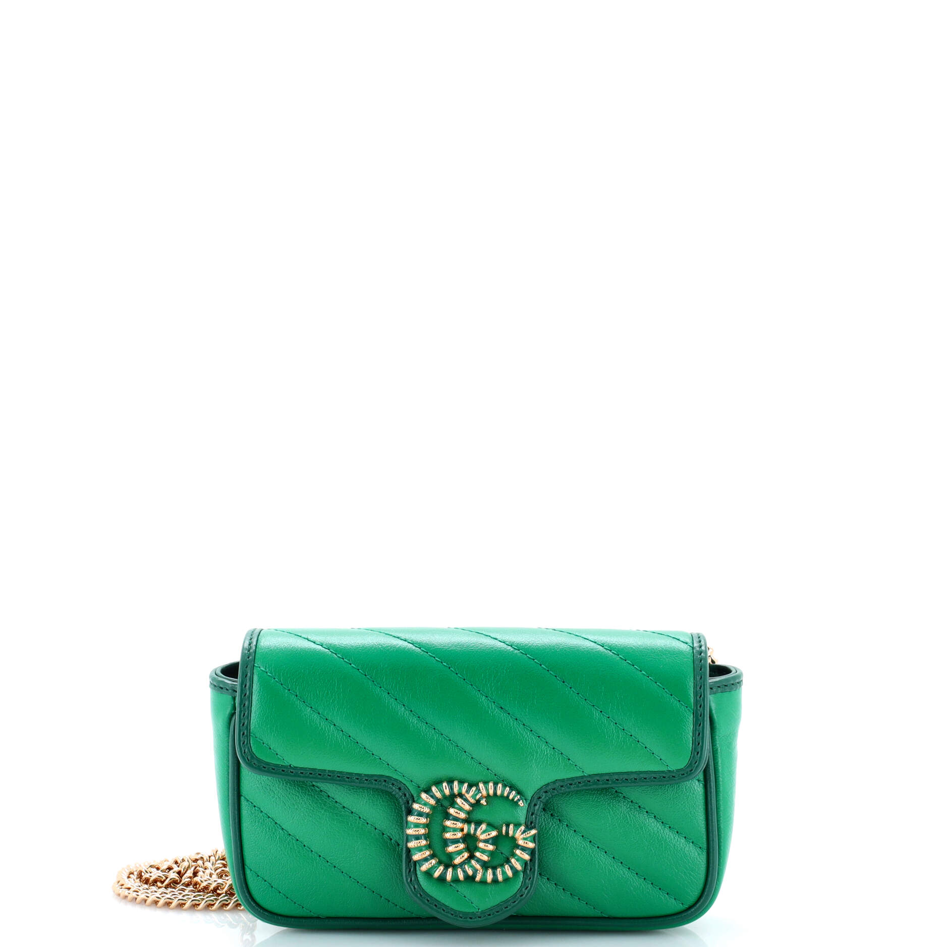 GG Marmont Flap Bag Diagonal Quilted Leather Super Mini