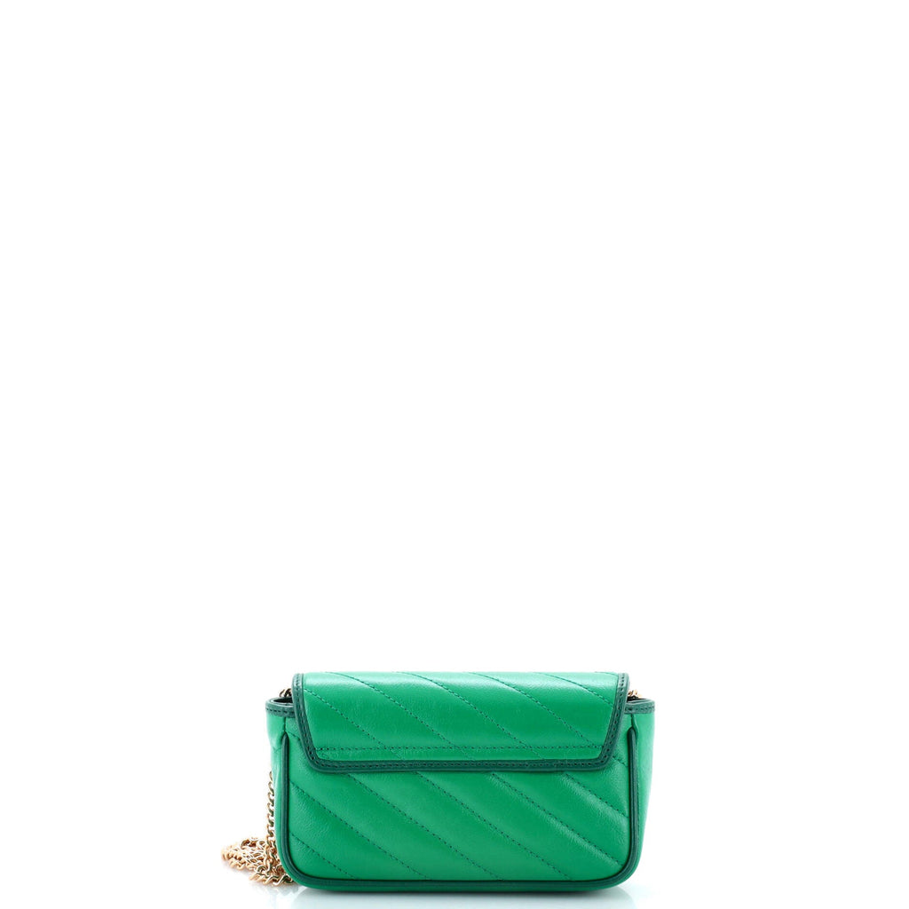 GG Marmont Flap Bag Diagonal Quilted Leather Super Mini