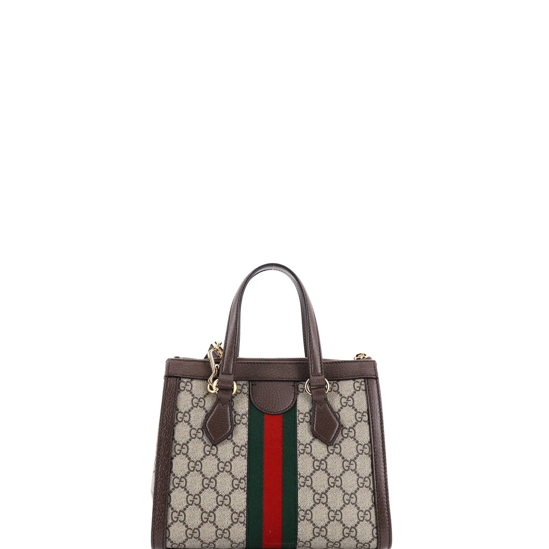 Ophidia Top Handle Tote GG Coated Canvas with Leather Small