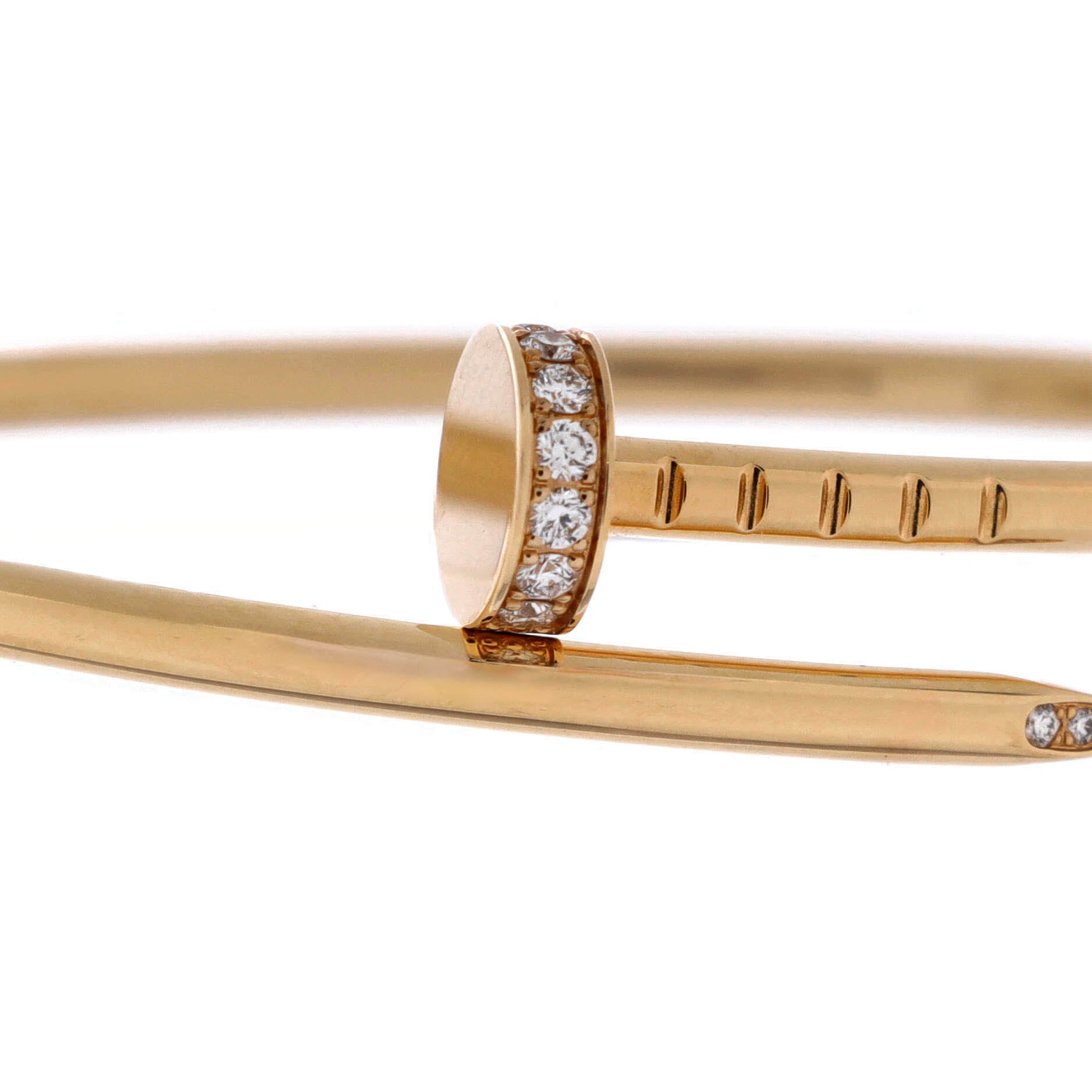 Juste un Clou Bracelet 18K Yellow Gold with Diamonds Small