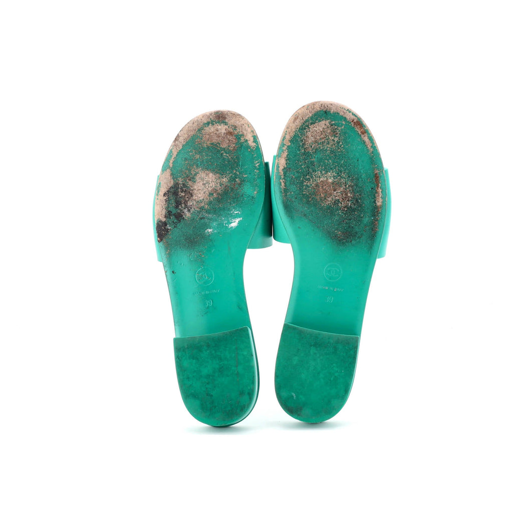 Women's CHA-NEL Mule Sandals Leather