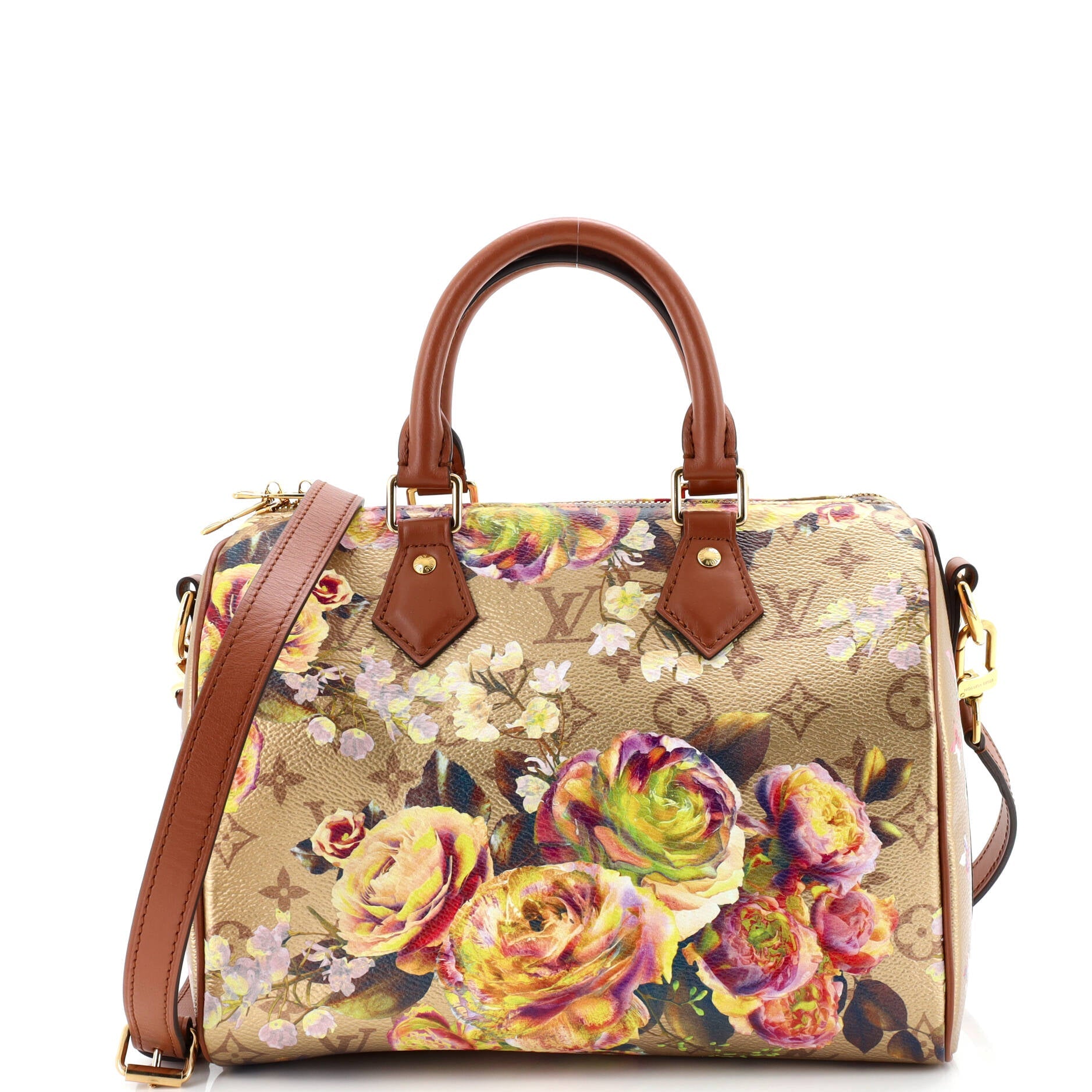 Speedy Bandouliere Bag Limited Edition Garden Monogram Canvas 25