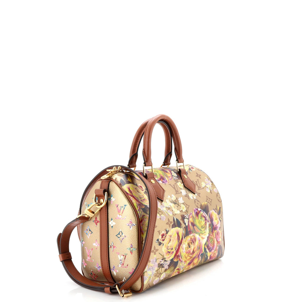 Speedy Bandouliere Bag Limited Edition Garden Monogram Canvas 25