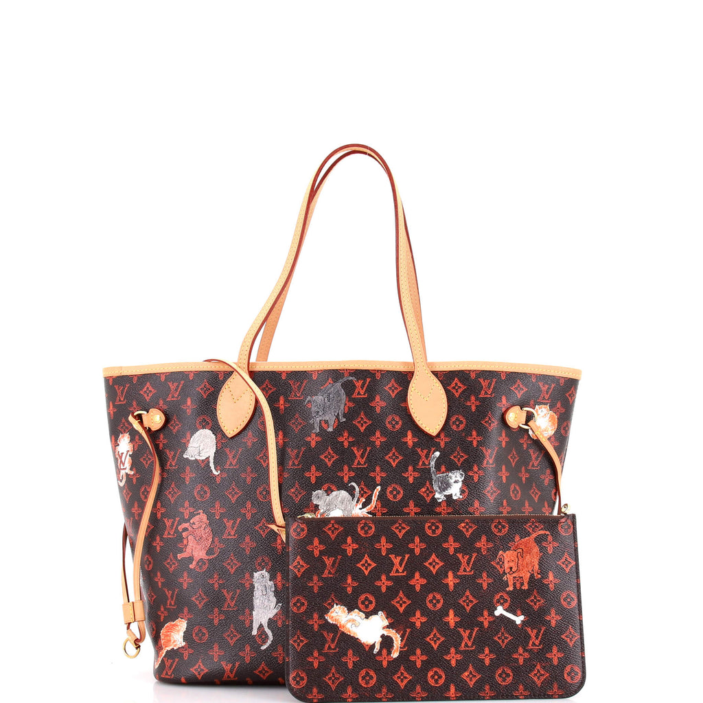 Neverfull NM Tote Limited Edition Grace Coddington Catogram Canvas MM