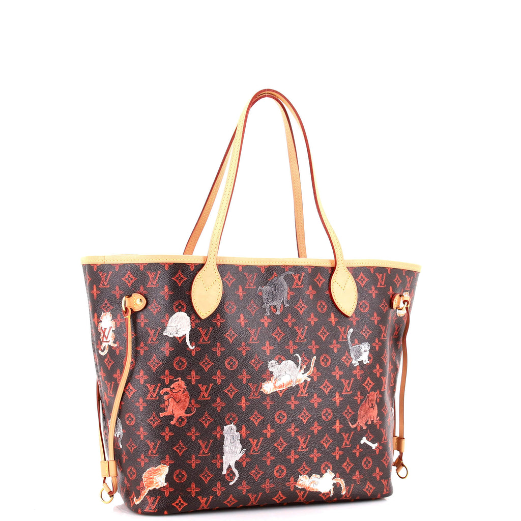 Neverfull NM Tote Limited Edition Grace Coddington Catogram Canvas MM