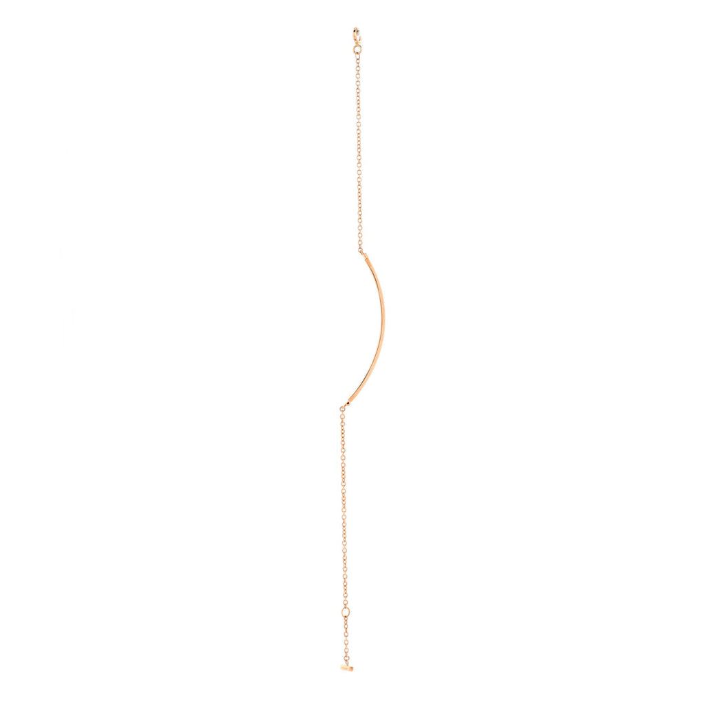 T Smile Chain Bracelet 18K Rose Gold Medium