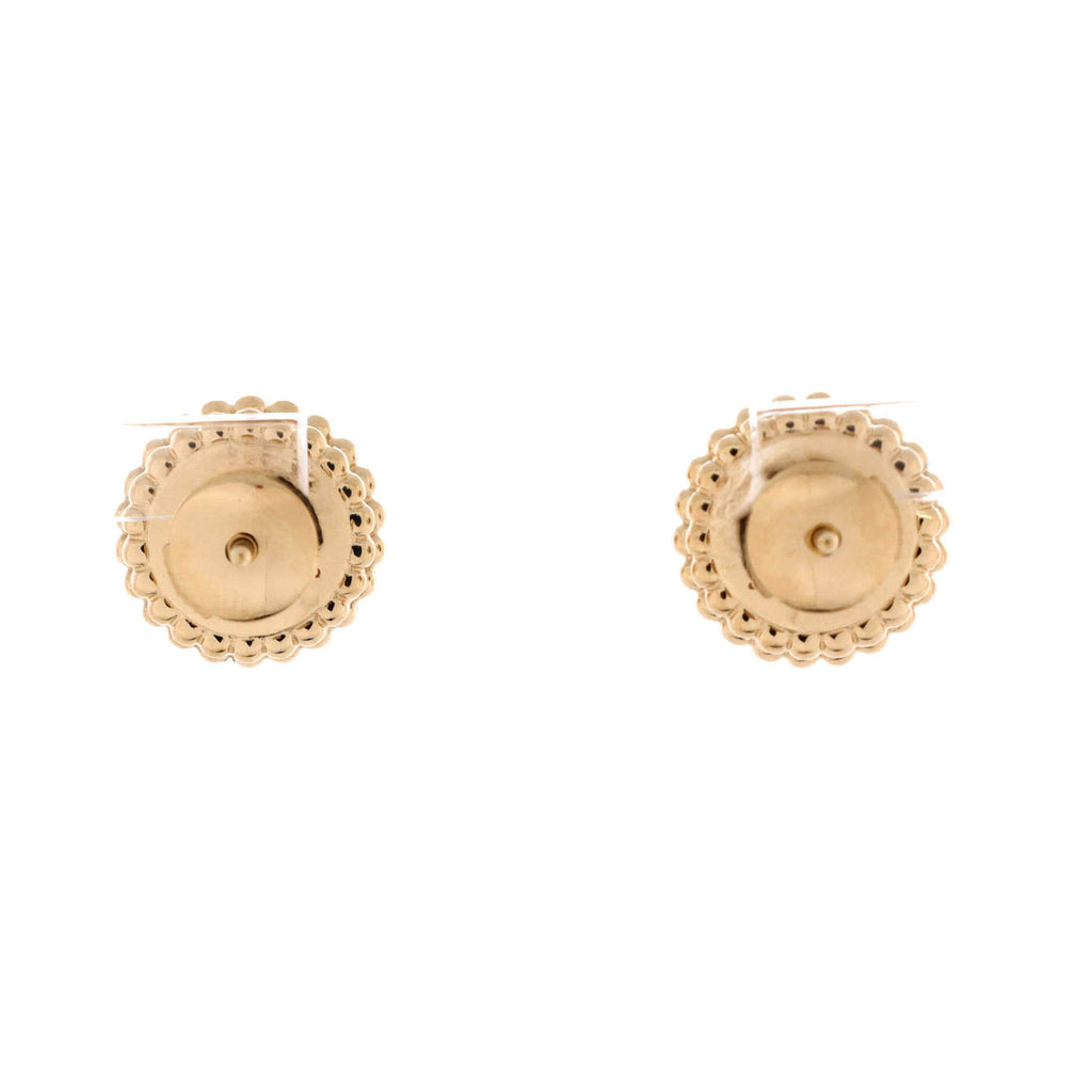 Perlée Couleurs Stud Earrings 18K Yellow Gold and Malachite