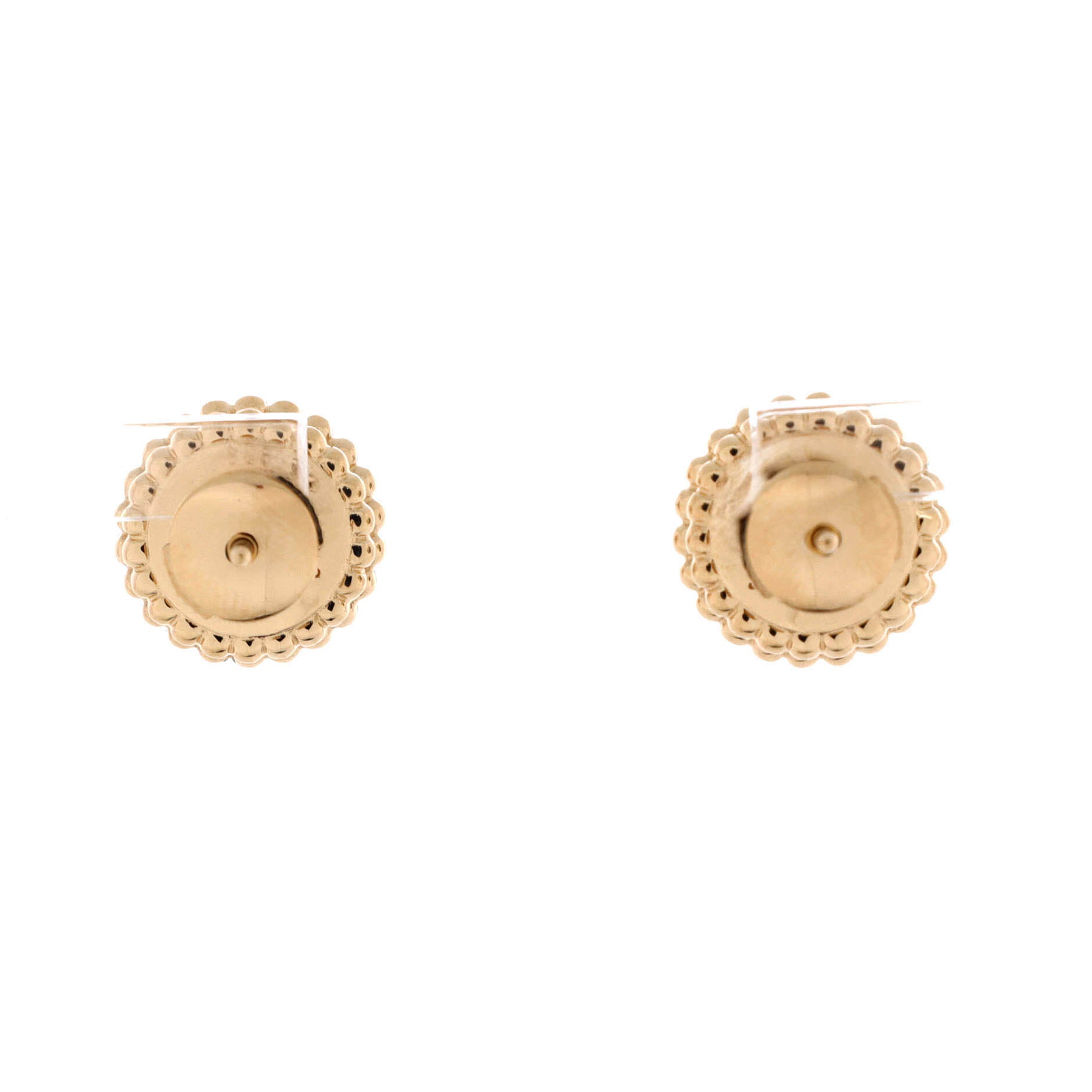 Perlée Couleurs Stud Earrings 18K Yellow Gold and Malachite