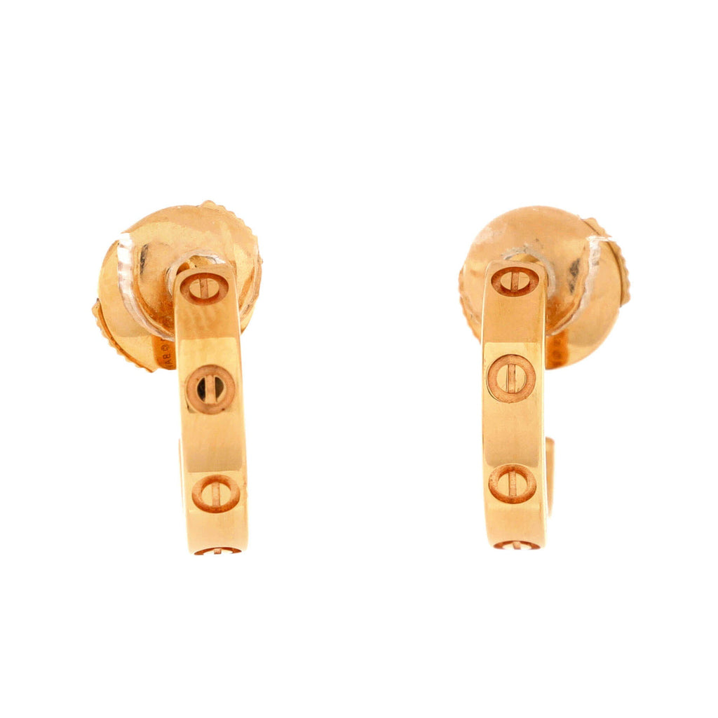 Love Hoop Earrings 18K Rose Gold Small