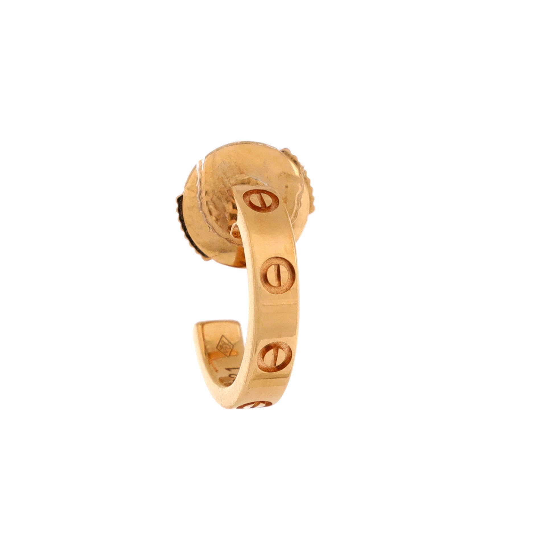 Love Hoop Earrings 18K Rose Gold Small
