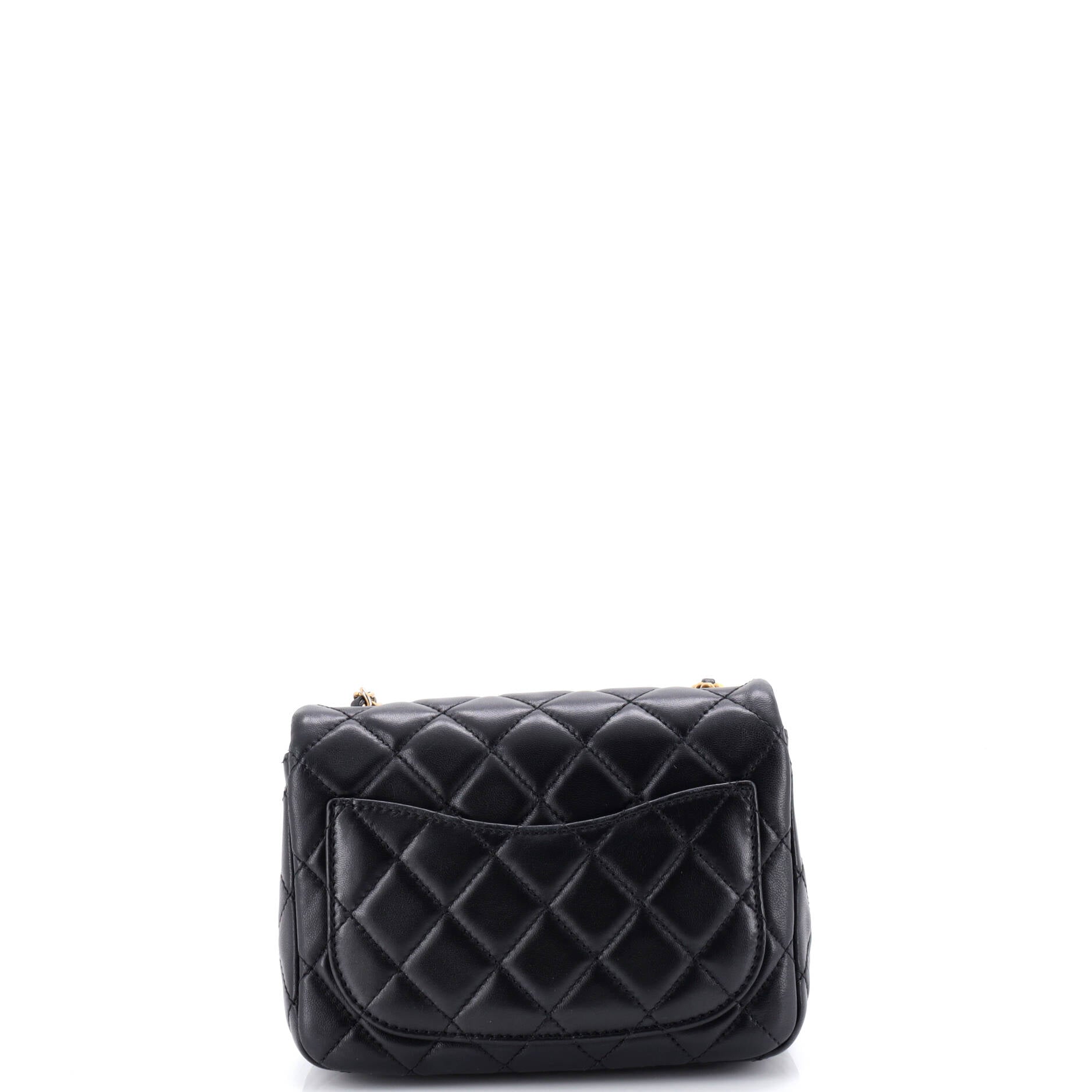 Pearl Crush Square Flap Bag Quilted Lambskin Mini