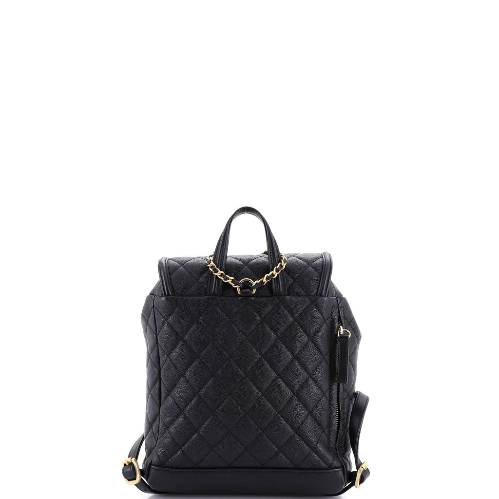 Filigree Backpack Quilted Caviar Large