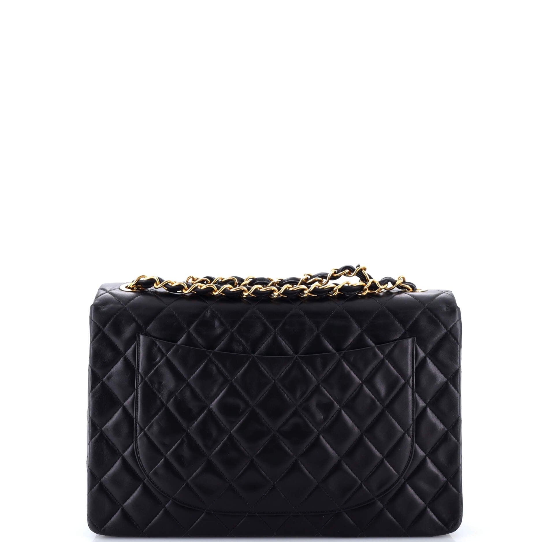 Vintage Classic Double Flap Bag Quilted Lambskin Jumbo