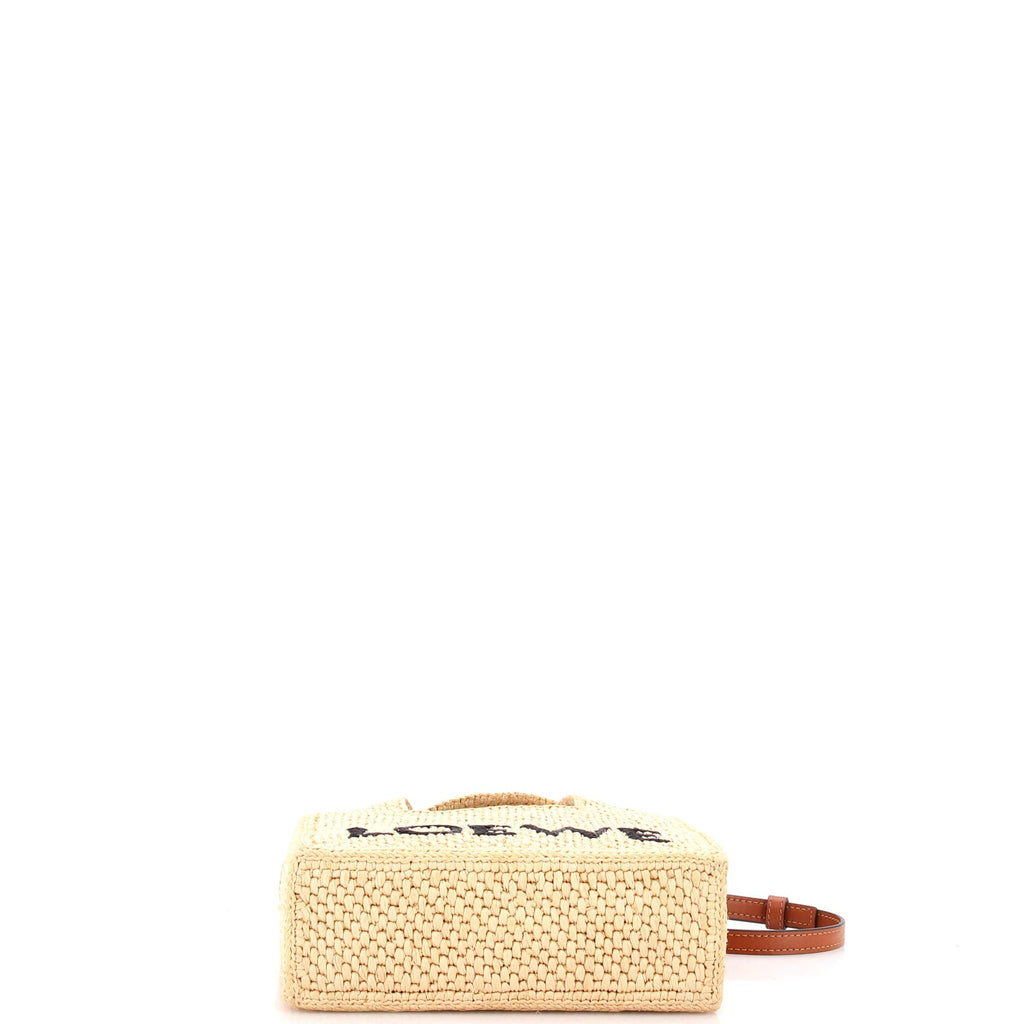 Paula's Ibiza Logo Convertible Tote Raffia Mini