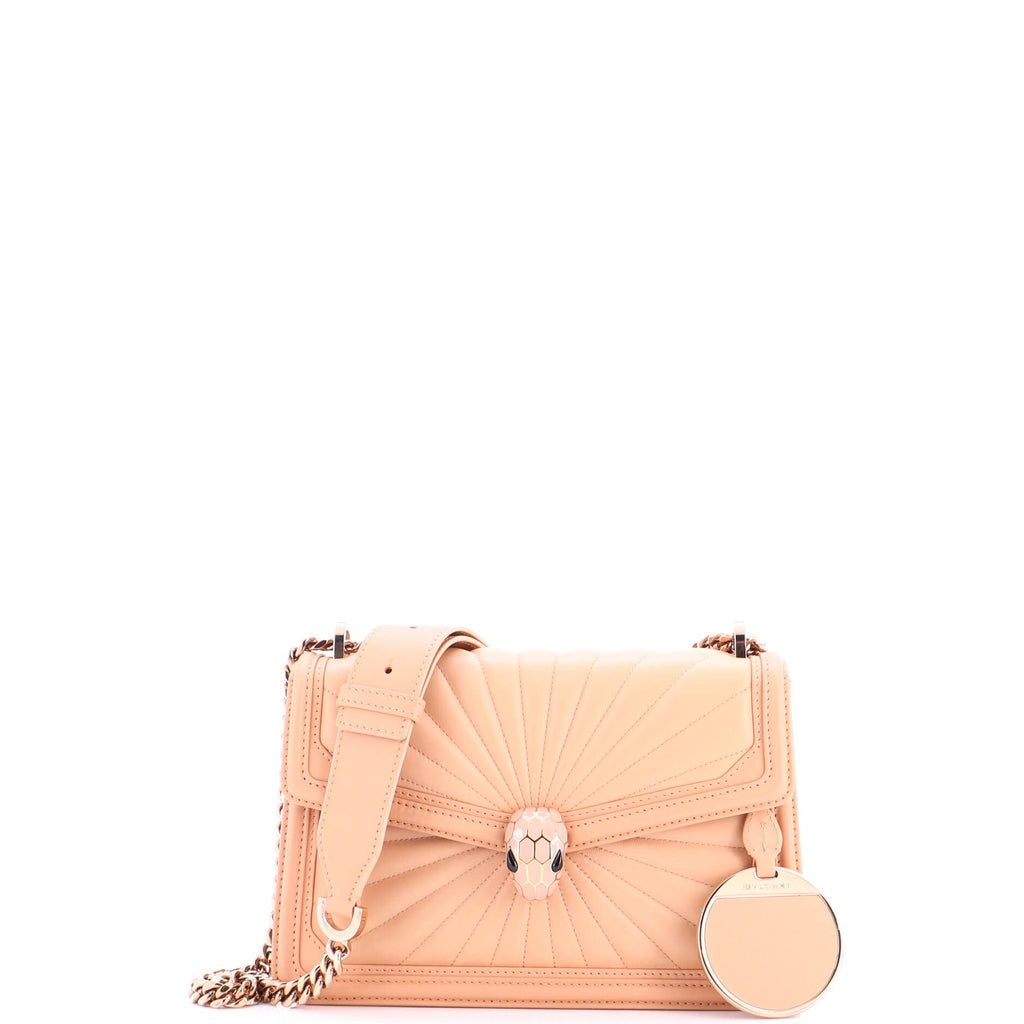 Serpenti Diamond Blast Shoulder Bag Quilted Leather Mini