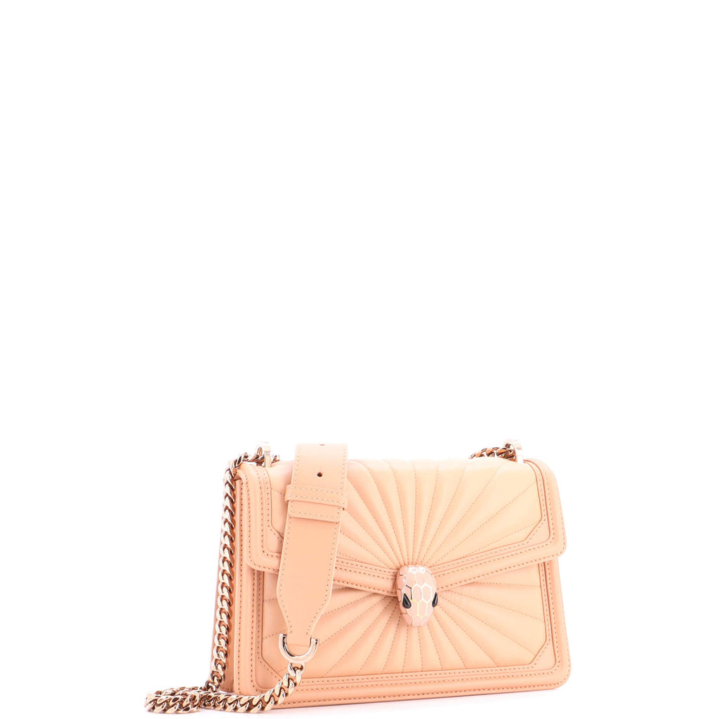 Serpenti Diamond Blast Shoulder Bag Quilted Leather Mini