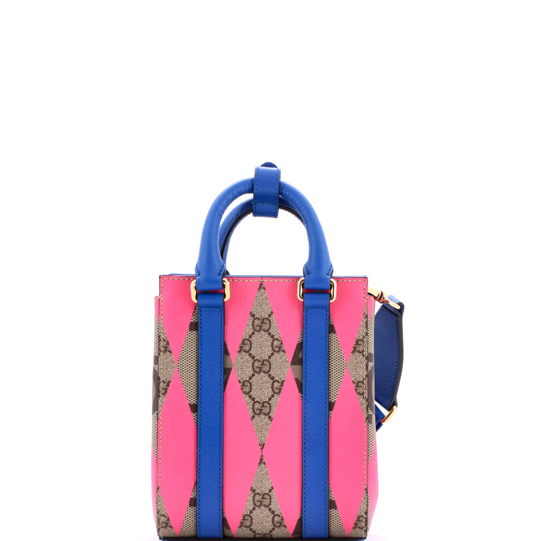 Convertible Open Tote Rhombus GG Coated Canvas with Leather Mini