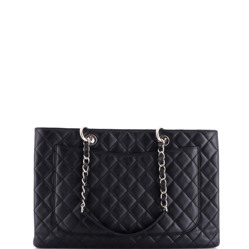 Grand Shopping Tote Quilted Caviar XL