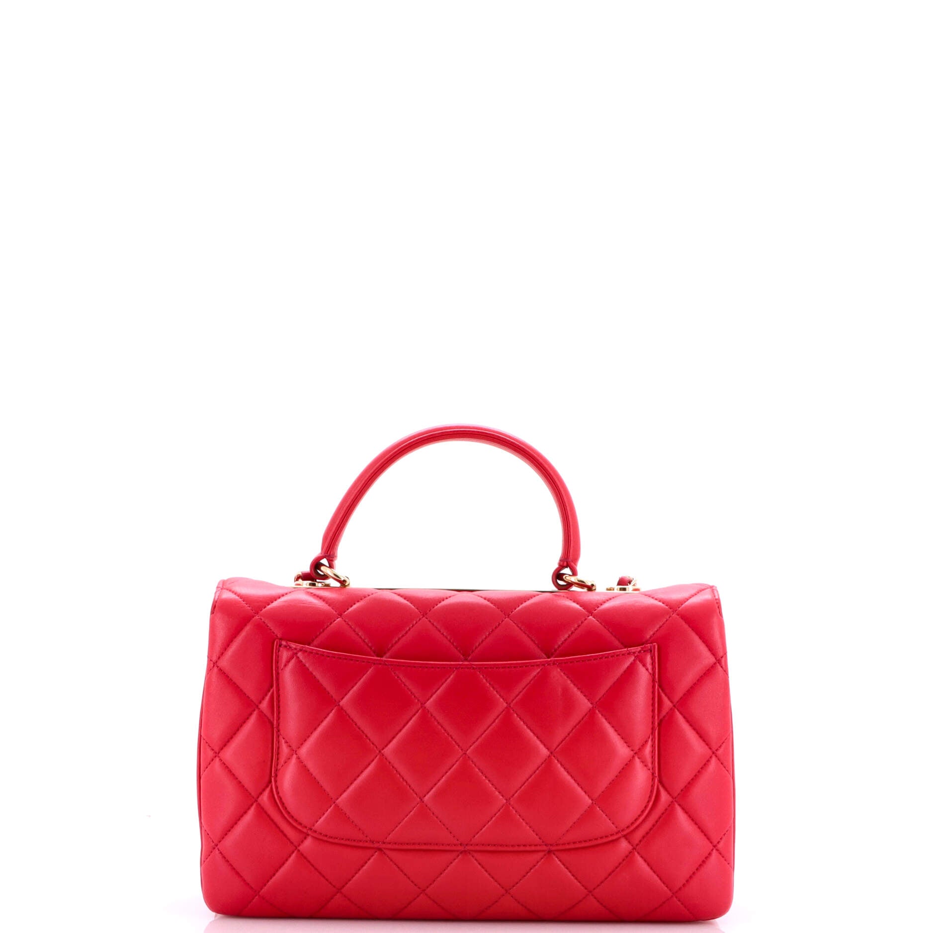 Trendy CC Top Handle Bag Quilted Lambskin Medium