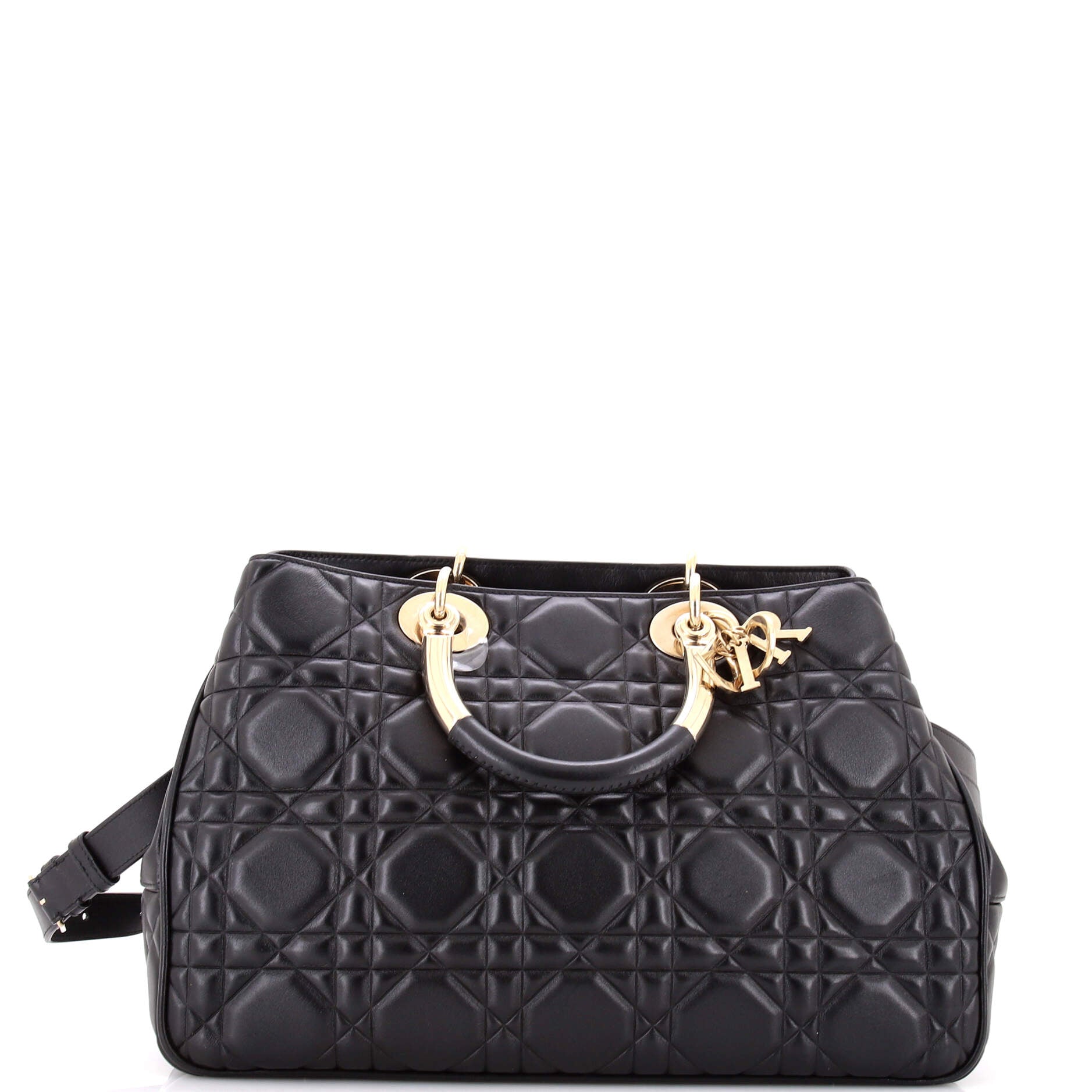 Lady 95.22 Bag Cannage Embossed Leather Large