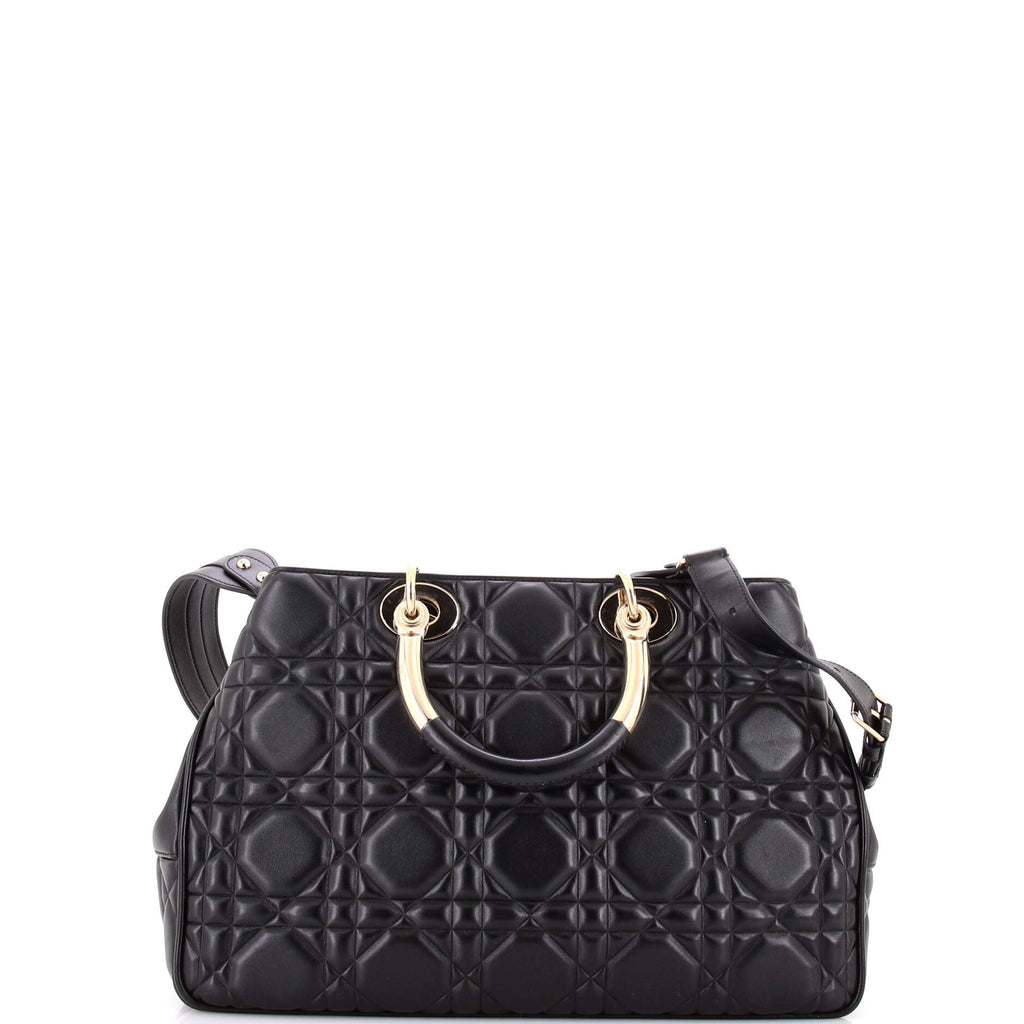 Lady 95.22 Bag Cannage Embossed Leather Large