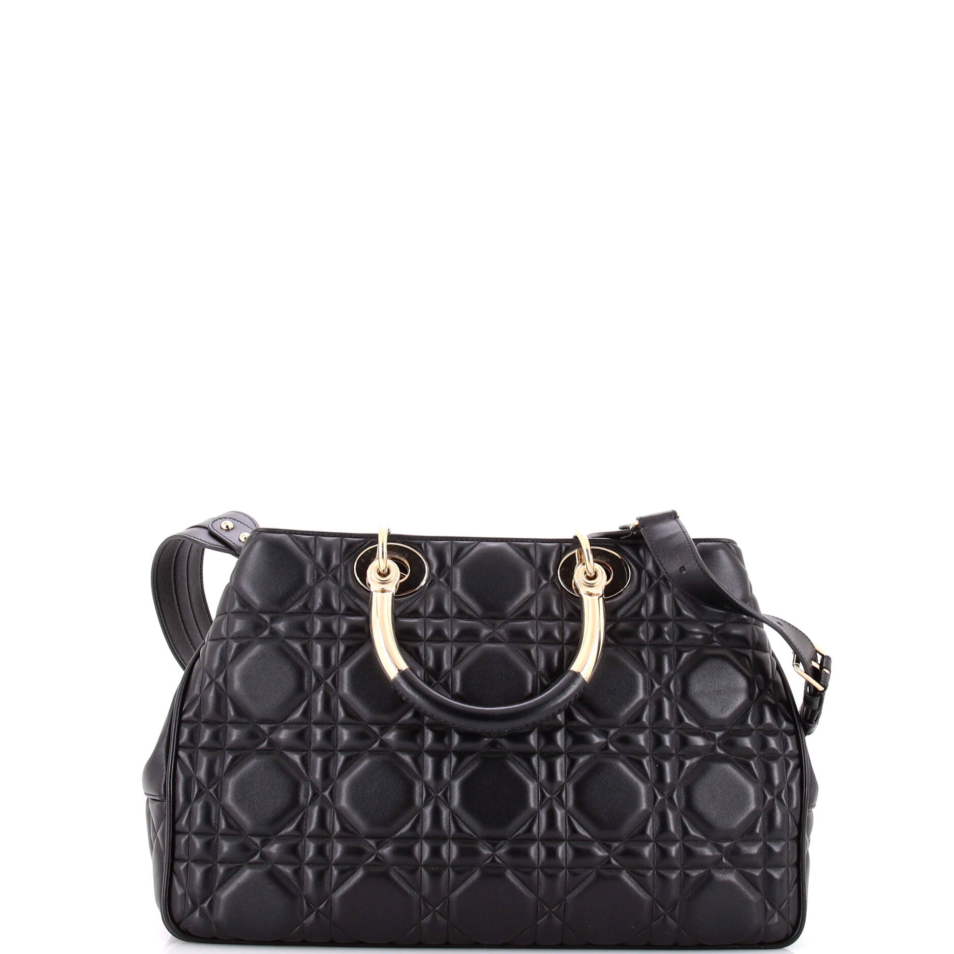 Lady 95.22 Bag Cannage Embossed Leather Large