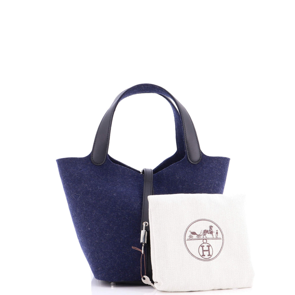 Picotin Lock Bag Felt with Leather MM
