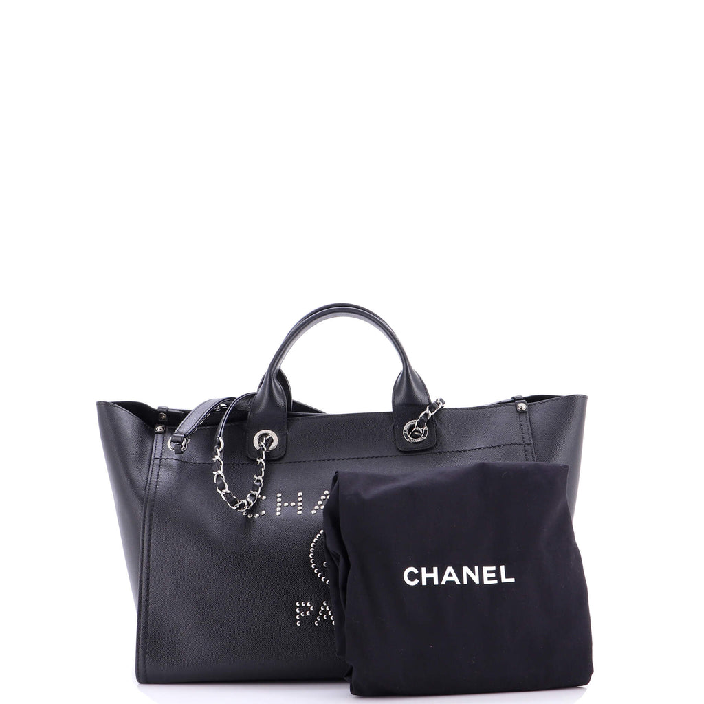 Deauville Tote Studded Caviar Medium