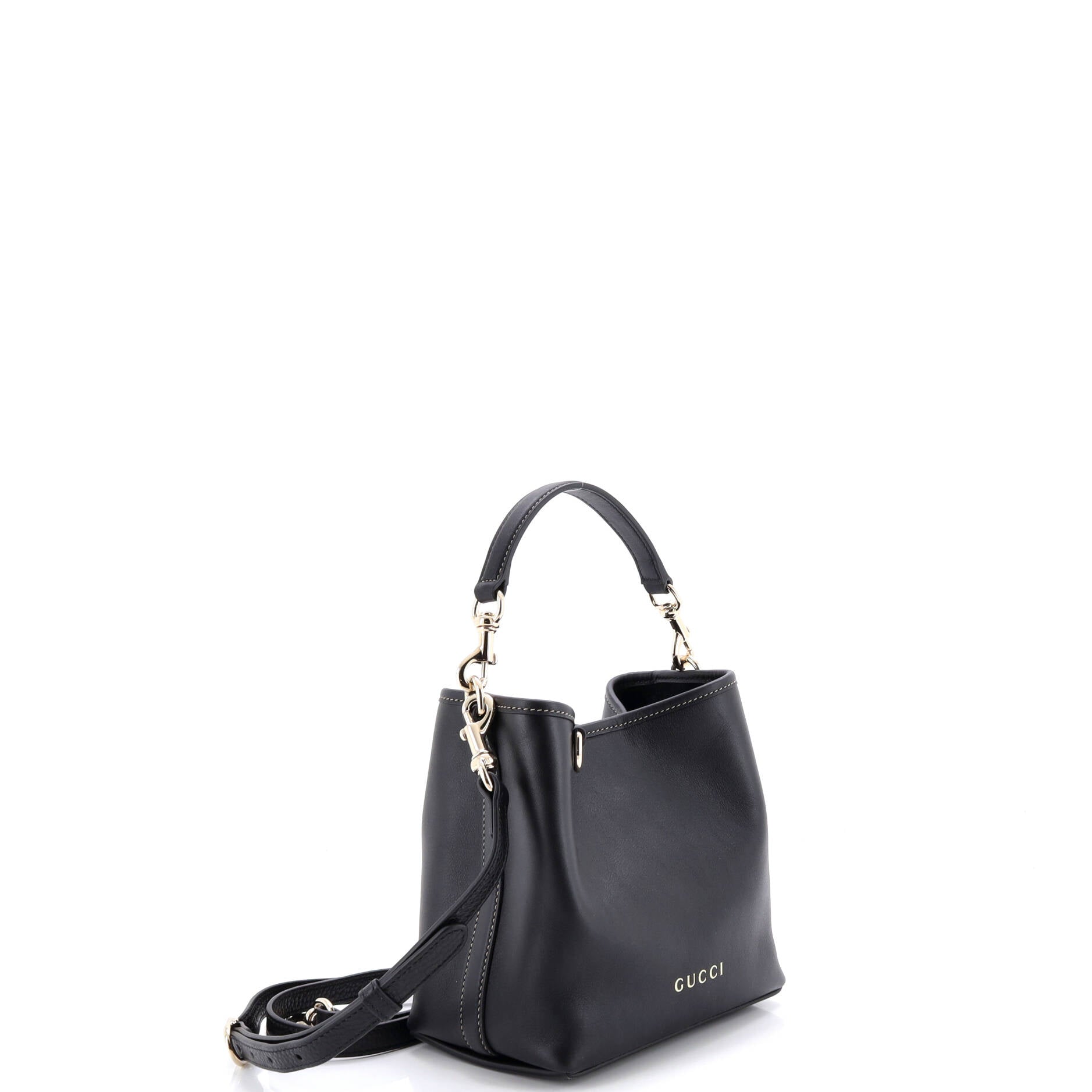 Emblem Bucket Bag Leather Small