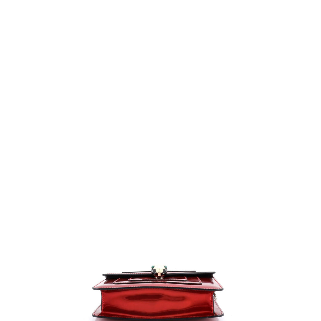 Serpenti Forever Square Shoulder Bag Metallic Leather Small