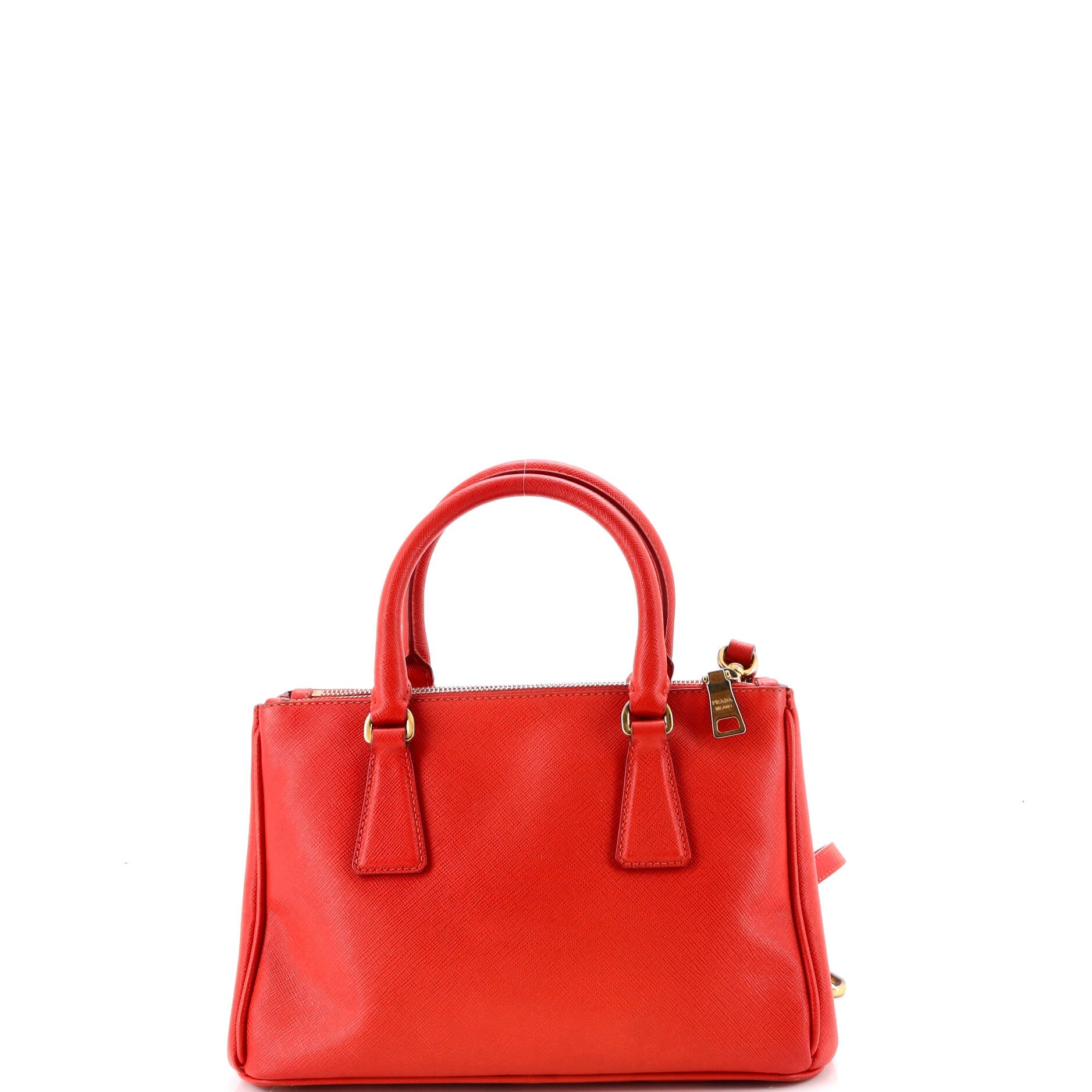 Double Zip Lux Tote Saffiano Leather Small