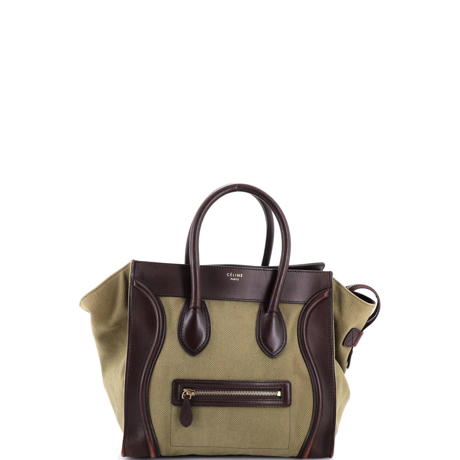 Luggage Bag Canvas and Leather Mini
