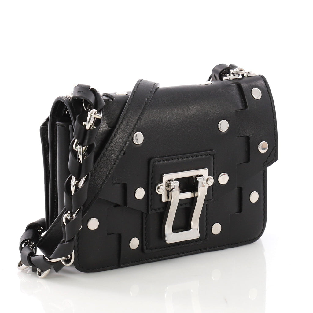 Hava Crossbody Bag Studded Patchwork Leather Mini