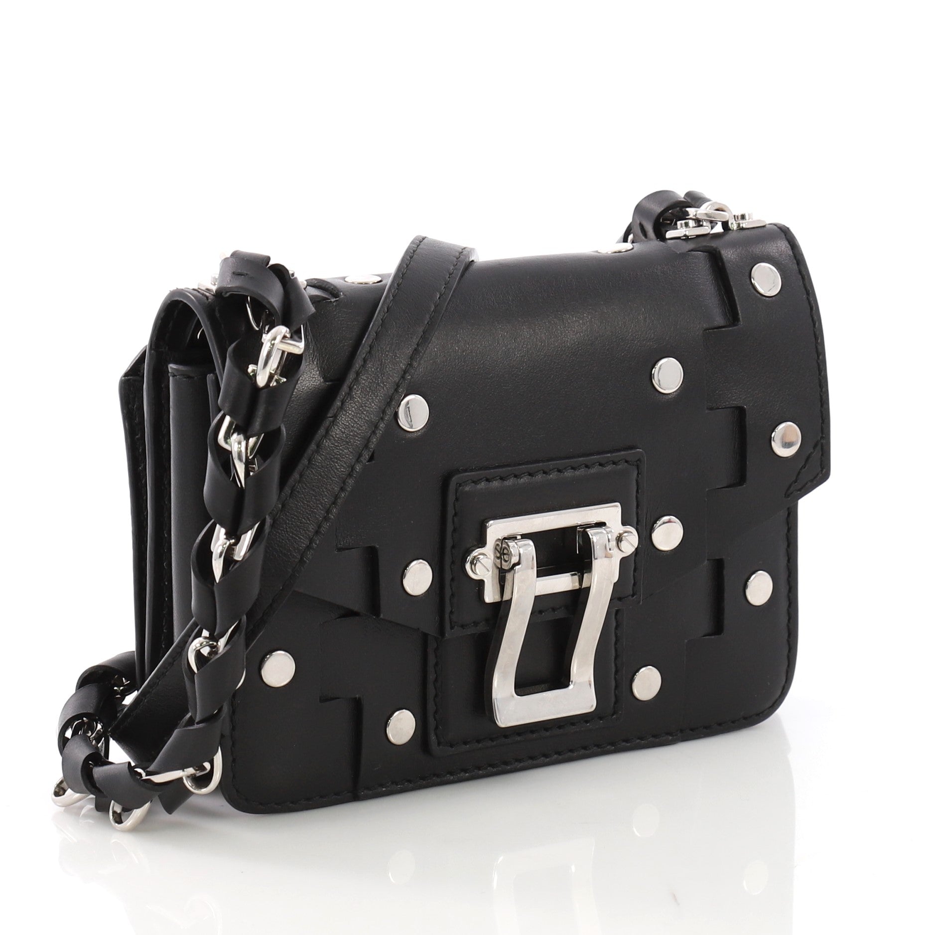Hava Crossbody Bag Studded Patchwork Leather Mini